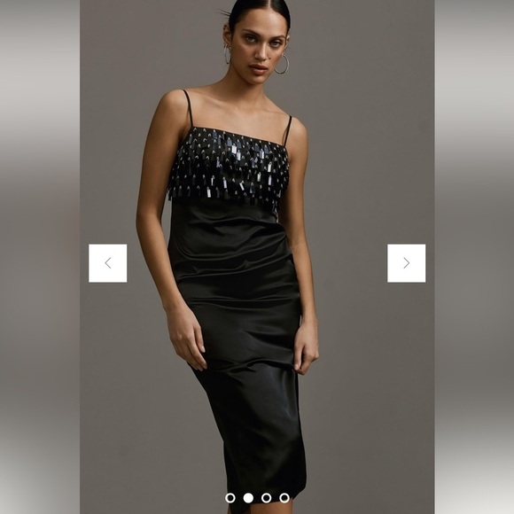 RHODE Gabriella Tassel Midi Dress - Picture 1 of 9